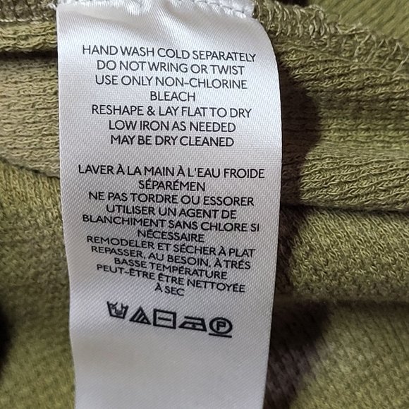 New We the Free People XS Shirt Mikah Layering‎ Cuff Thermal Top Army Combo - Picture 8 of 14